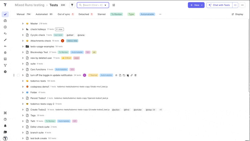Testomat.io - Queries List